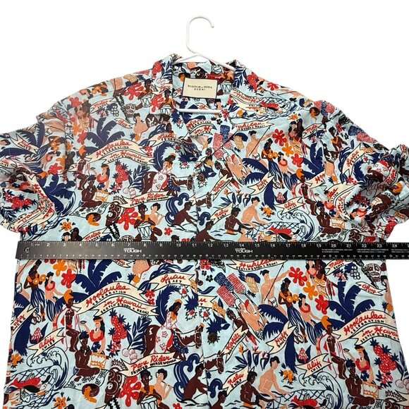 Scotch & Soda c Keoni Hawaii Hawaiian Shirt Sz L Button Front Tropical Vacation - Picture 8 of 13